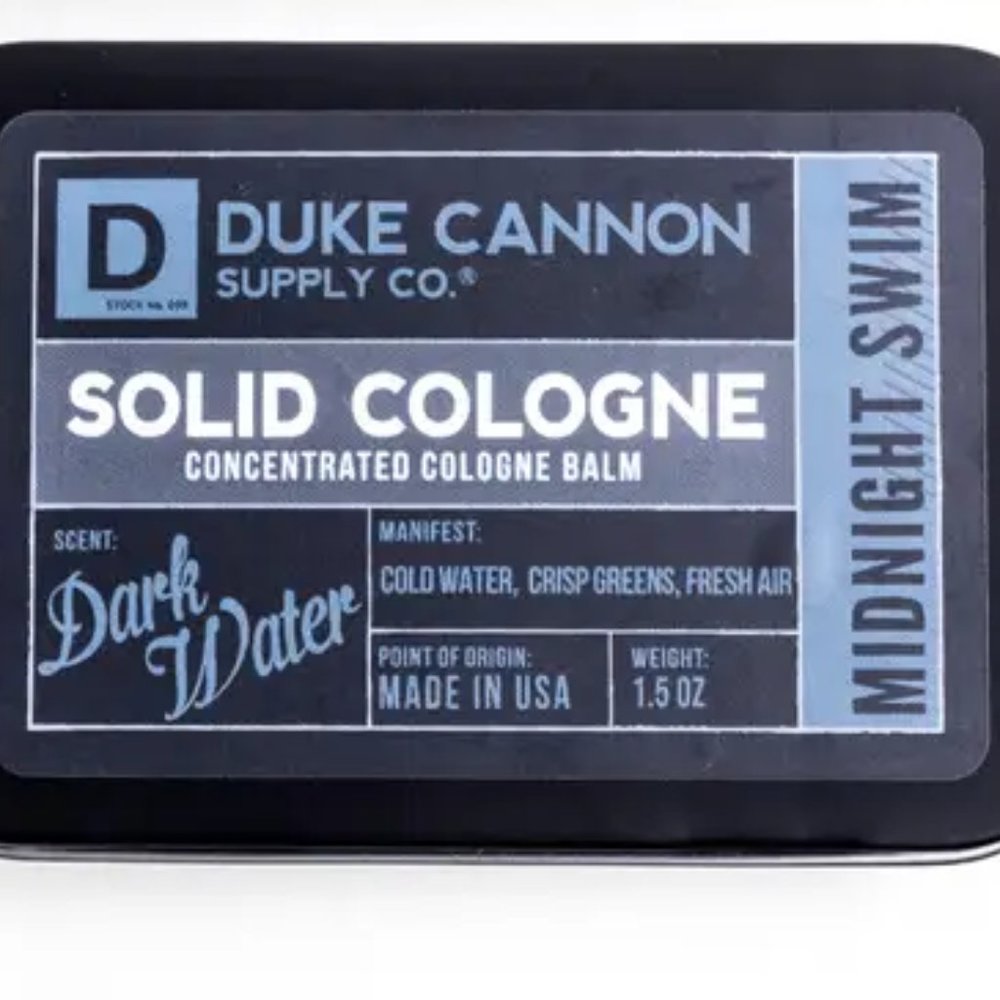 Duk Canone Solid Cologne - Men's Concentrated Balm, 1.5 oz. Dark Water